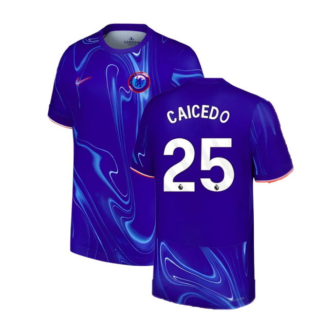 2024-2025 Chelsea Home Authentic Dri-Fit ADV Shirt (Caicedo 25)-SoccerKits Hub | Buy Soccer Jerseys Online